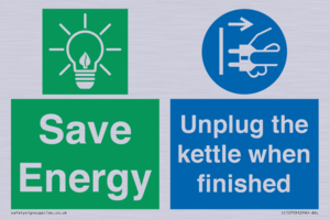 Save Energy, Unplug the kettle when finished